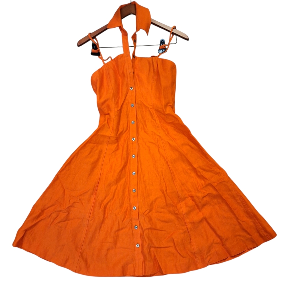 Mara Hoffman Vibrant Orange Halter Dress
